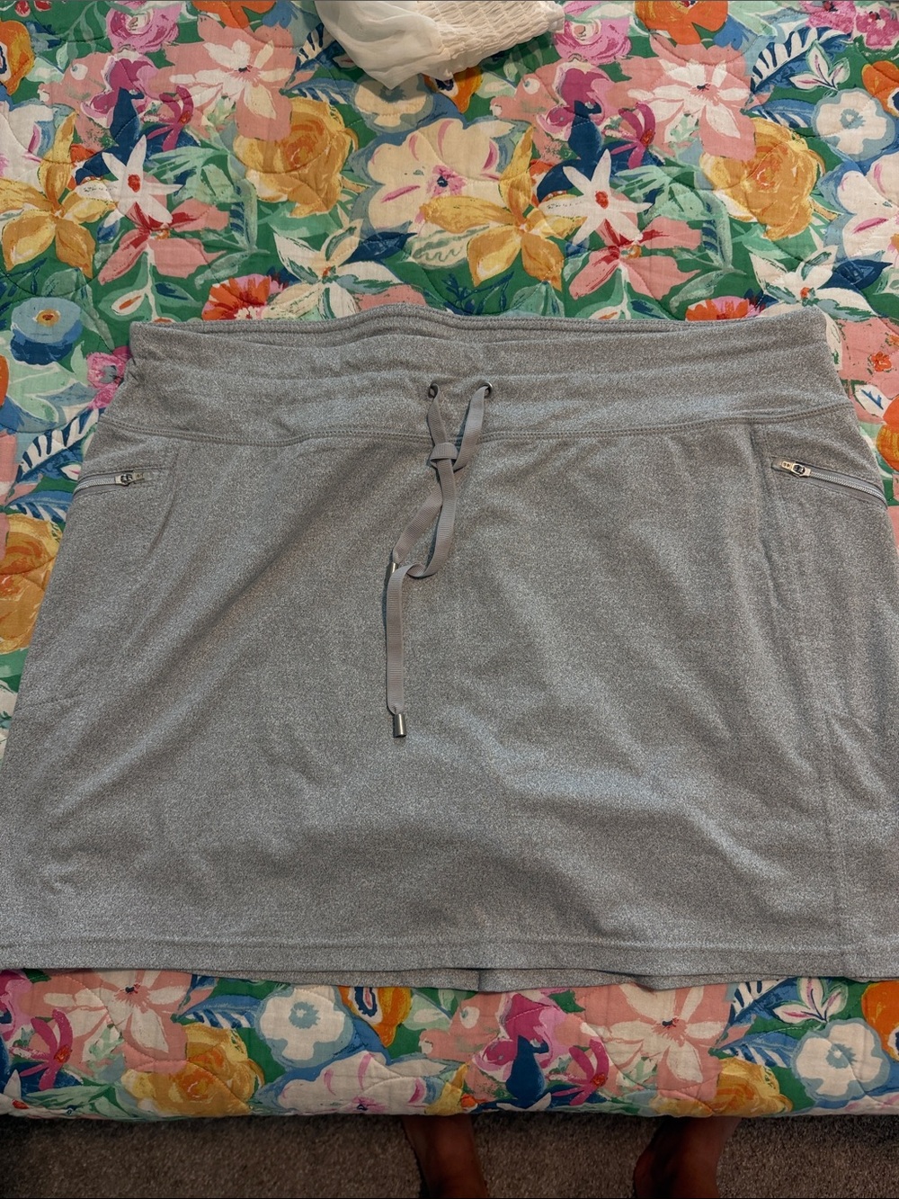 Kyodan Light Gray Active Drawstring Skort